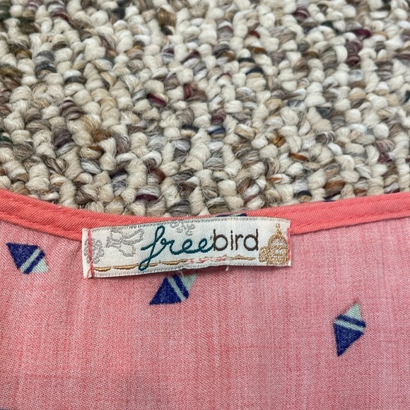 Freebird Coral Sleeveless Rayon Drop Waist Dress with Pattern. Small - Picture 6 of 12